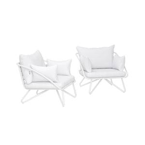 Novogratz Teddi Outdoor Lounge Chairs - White