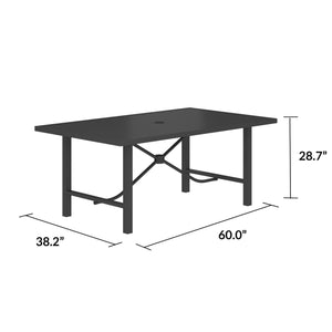 Patio Dining Table - Charcoal - N/A