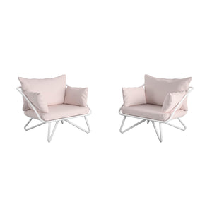 Novogratz Teddi Outdoor Lounge Chairs - Rosewater