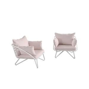 Novogratz Teddi Outdoor Lounge Chairs - Rosewater