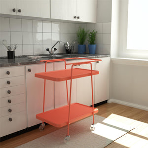 2 Tier Serving Cart - Coral - 1-Pack