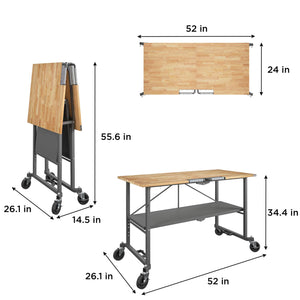 SmartFold Portable Workbench / Folding Utility Table - Gray