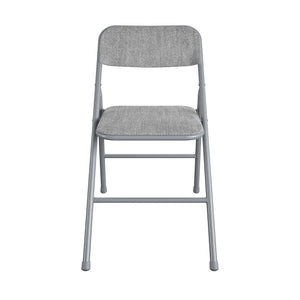 Ensemble de salle à manger pliant 5 pièces en tissu COSCO et table de jeu de cartes en vinyle de 86 cm, gris
