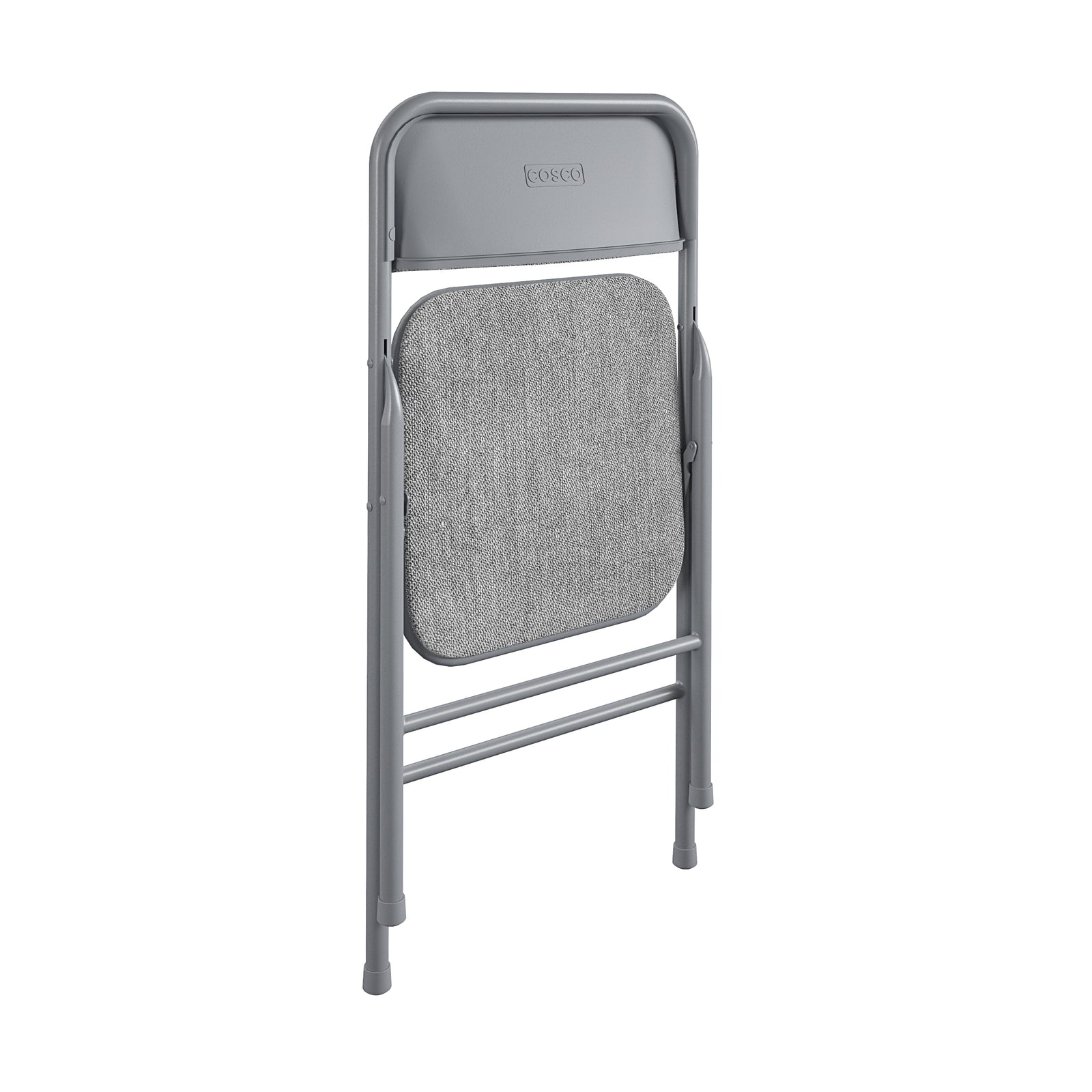 Ensemble de salle à manger pliant 5 pièces en tissu COSCO et table de jeu de cartes en vinyle de 86 cm, gris