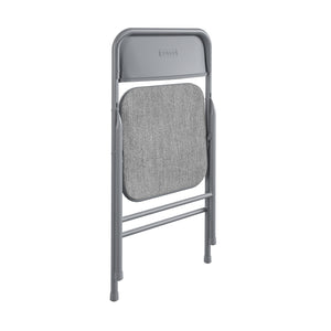 Ensemble de salle à manger pliant 5 pièces en tissu COSCO et table de jeu de cartes en vinyle de 86 cm, gris