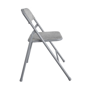 Ensemble de salle à manger pliant 5 pièces en tissu COSCO et table de jeu de cartes en vinyle de 86 cm, gris