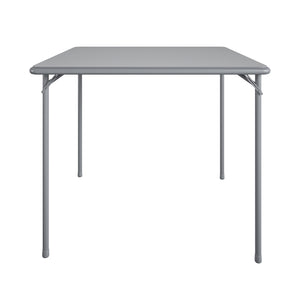 Ensemble de salle à manger pliant 5 pièces en tissu COSCO et table de jeu de cartes en vinyle de 86 cm, gris