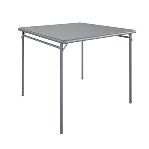 Ensemble de salle à manger pliant 5 pièces en tissu COSCO et table de jeu de cartes en vinyle de 86 cm, gris