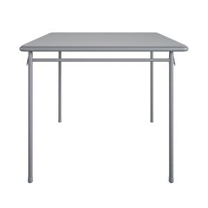 Ensemble de salle à manger pliant 5 pièces en tissu COSCO et table de jeu de cartes en vinyle de 86 cm, gris