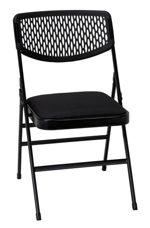 Ultra Comfort Commercial XL Premium Fabric Padded Folding Chair - Black - 4-Pack