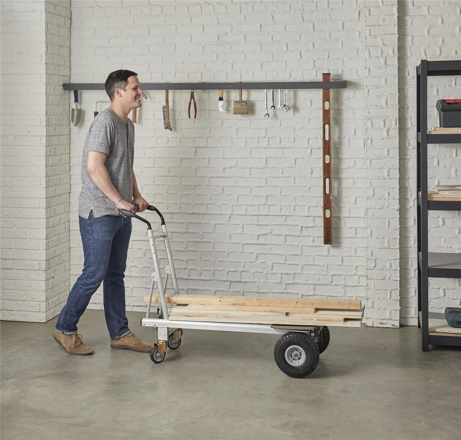 3-in-1 Folding Series Hand Truck - Aluminum/Black