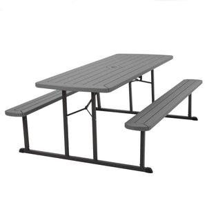 6 ft. Folding Picnic Table - Dark Gray