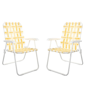 Novogratz Priscilla Folding Chairs, 2-pack - Yellow - 2-Pack
