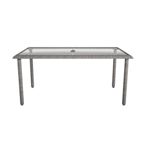 Lakewood Ranch Steel and Wicker 64" Dining Table - Gray