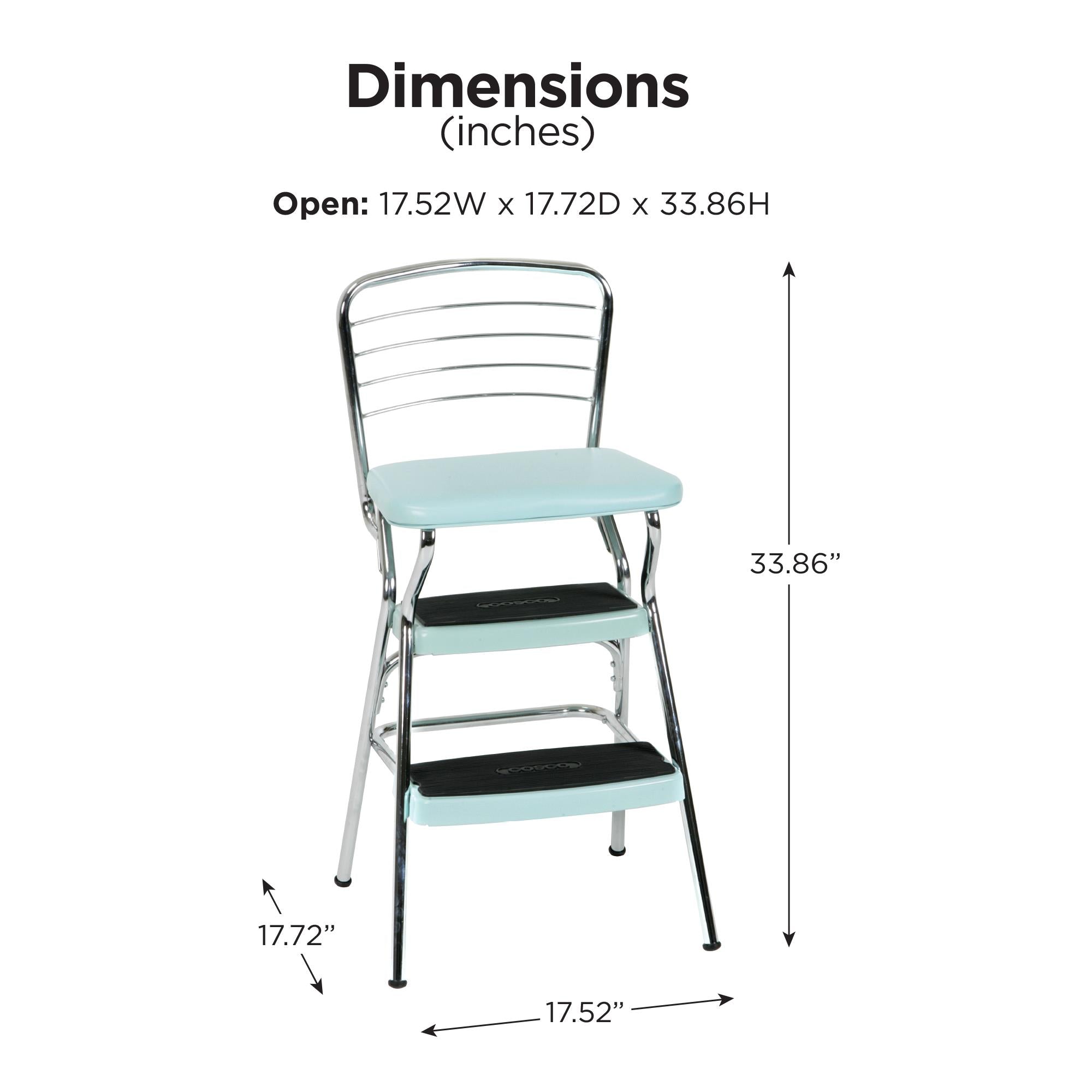 Stylaire Retro Chair + Step Stool with Flip-Up Seat - Cosco