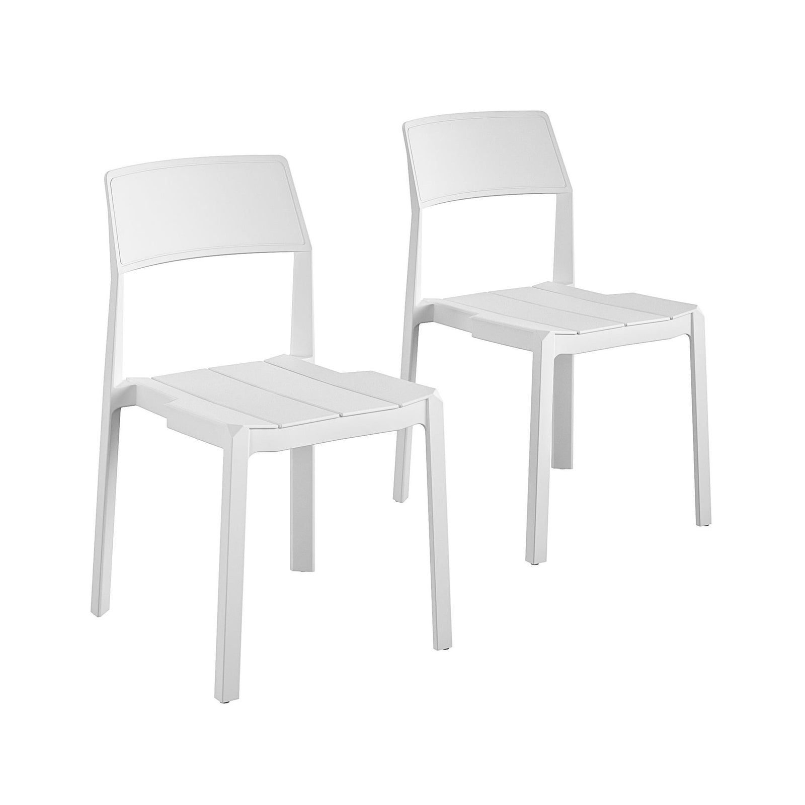 Novogratz Chandler Stacking Dining Chairs - White - 2-Pack