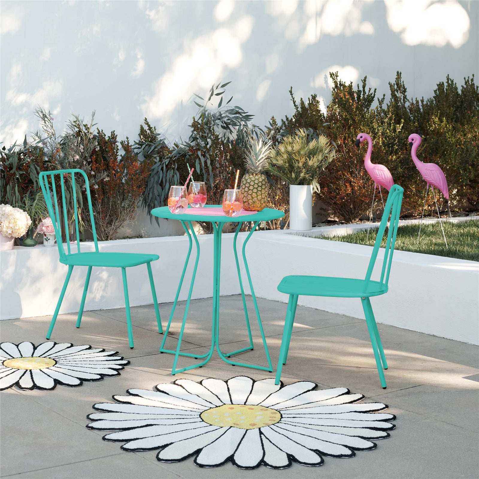 Novogratz Heidi 3 Piece Bistro Set - Turquoise - 3 Piece
