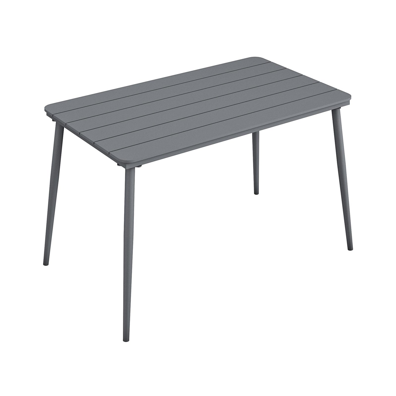 Novogratz Poolside Gossip, April 50" x 29" Rectangular Indoor/Outdoor Dining Table, Charcoal - Charcoal - 1-Pack