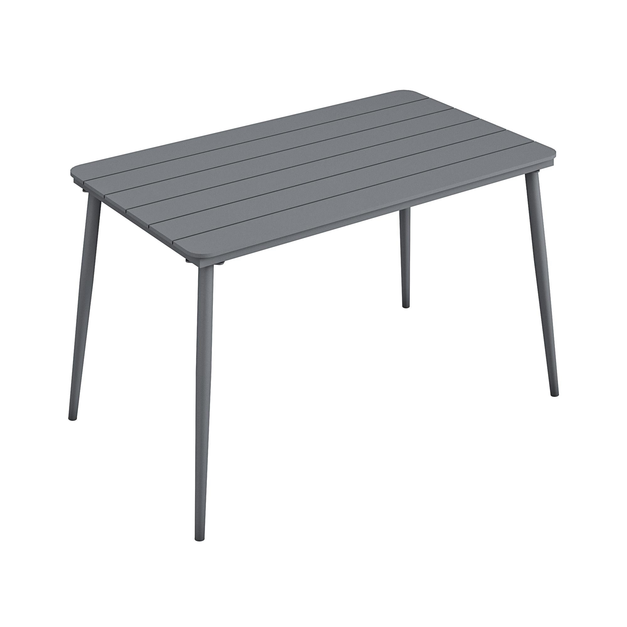 Novogratz Poolside Gossip, April 50" x 29" Rectangular Indoor/Outdoor Dining Table, Charcoal - Charcoal - 1-Pack