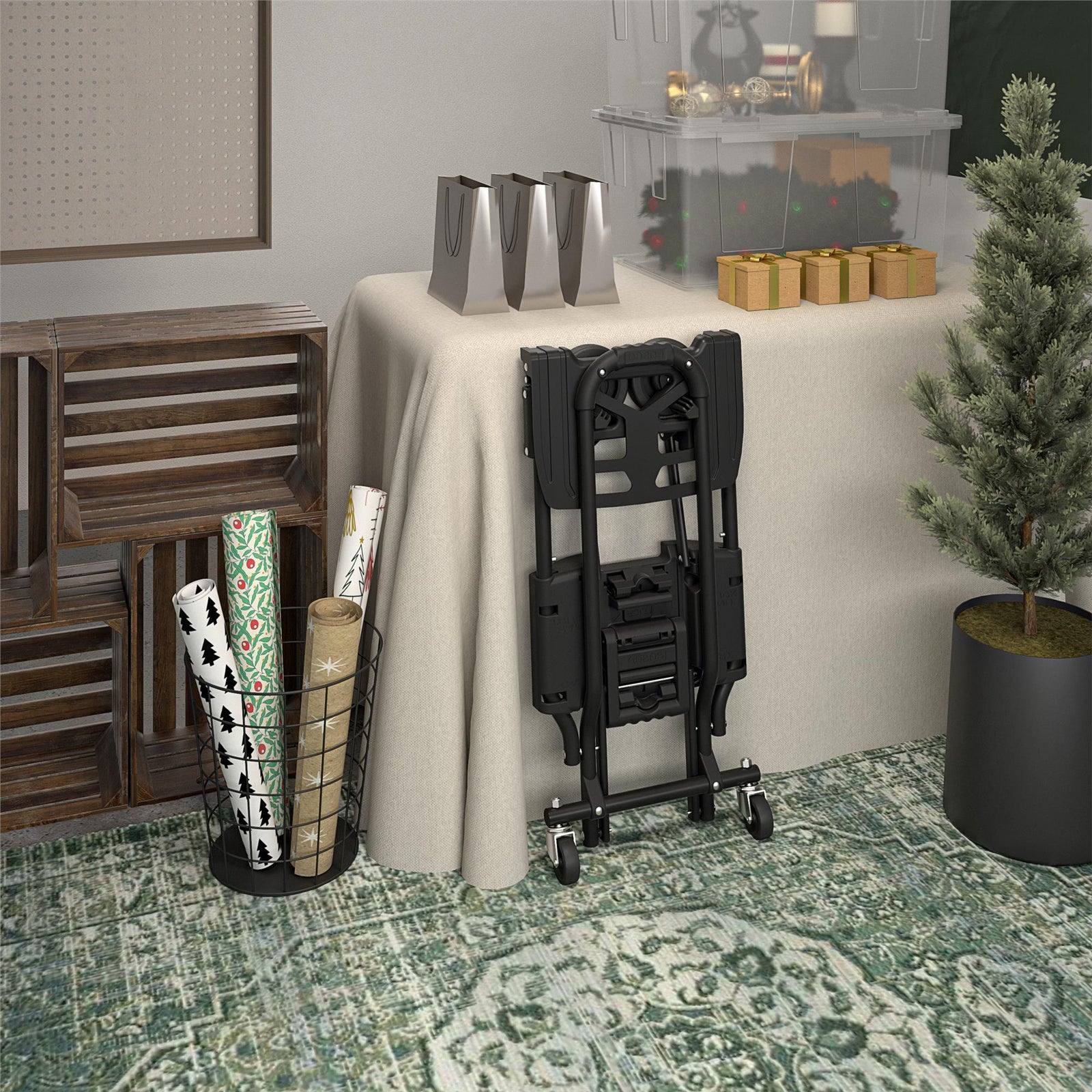 Shifter Multi-Position Folding Hand Truck and Cart - Black