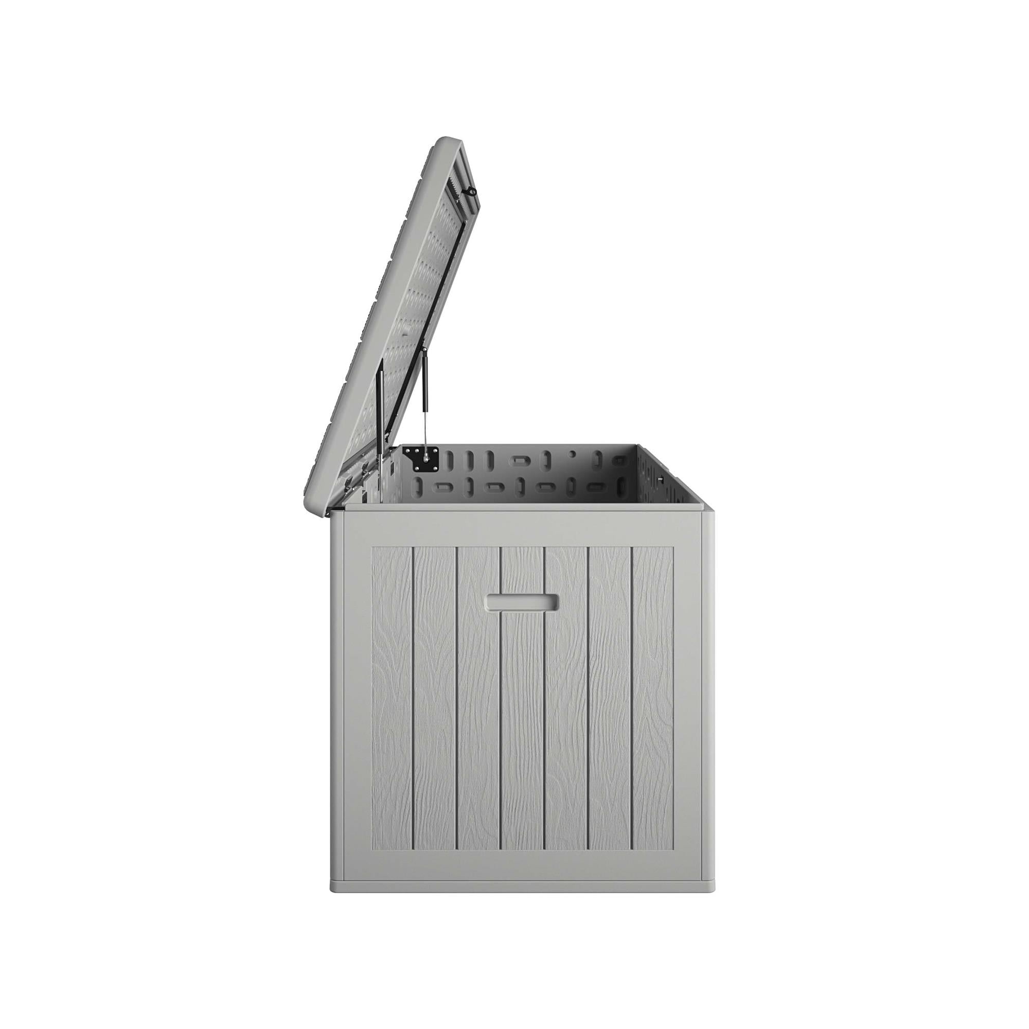 150 Gallon Blow Mold Outdoor Storage Box with Wood Grain - Cosco