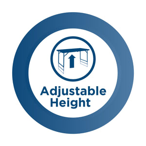 COSCO 4 ft. Fold-in-Half Adjustable Height Indoor/Outdoor Utility Table, Black - Black