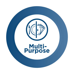 COSCO XL 36" Fold-in-Half Card Table w/ Handle, White, Indoor & Outdoor - White