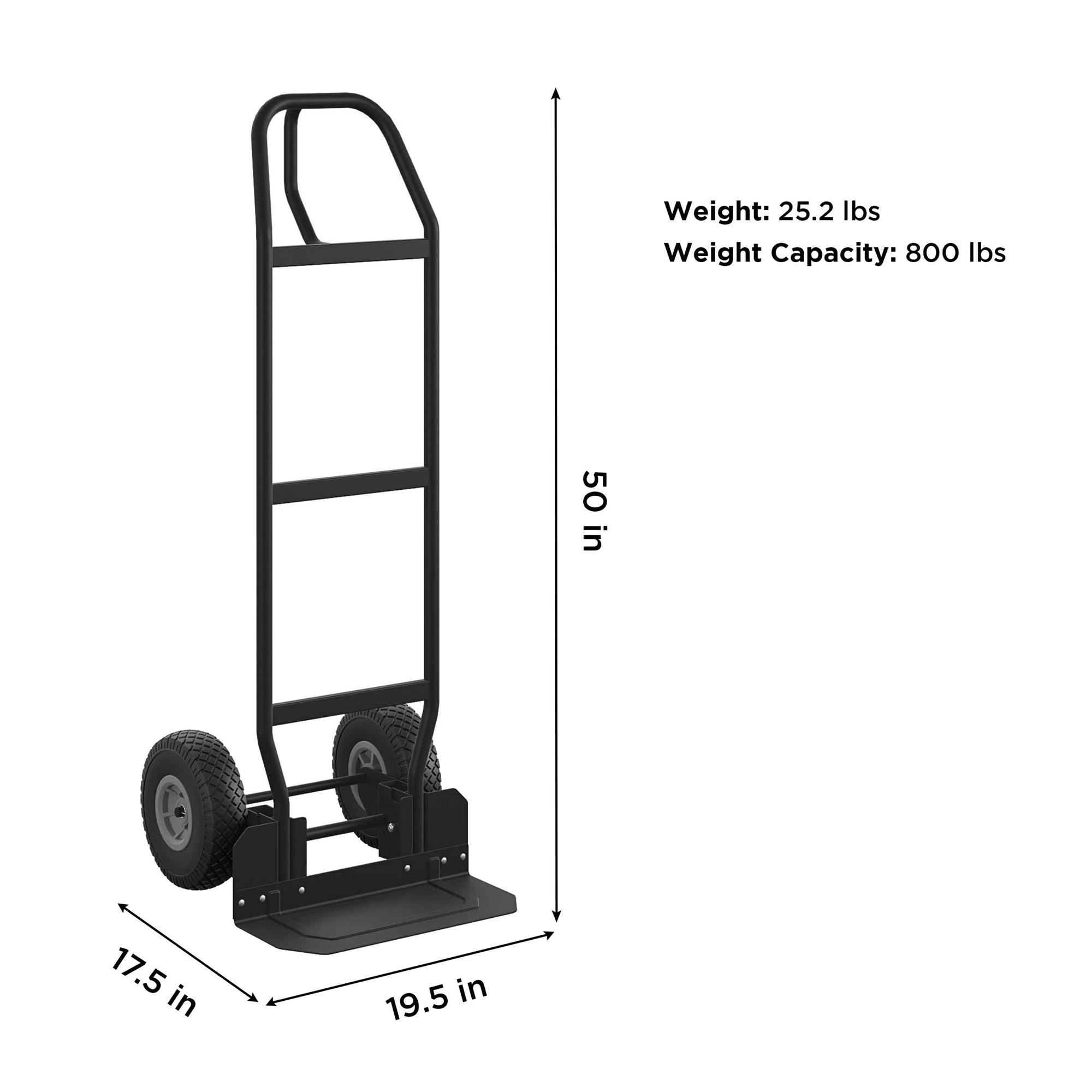 COSCO Load Assist Hand Truck with P Handle and Flat Free Wheels