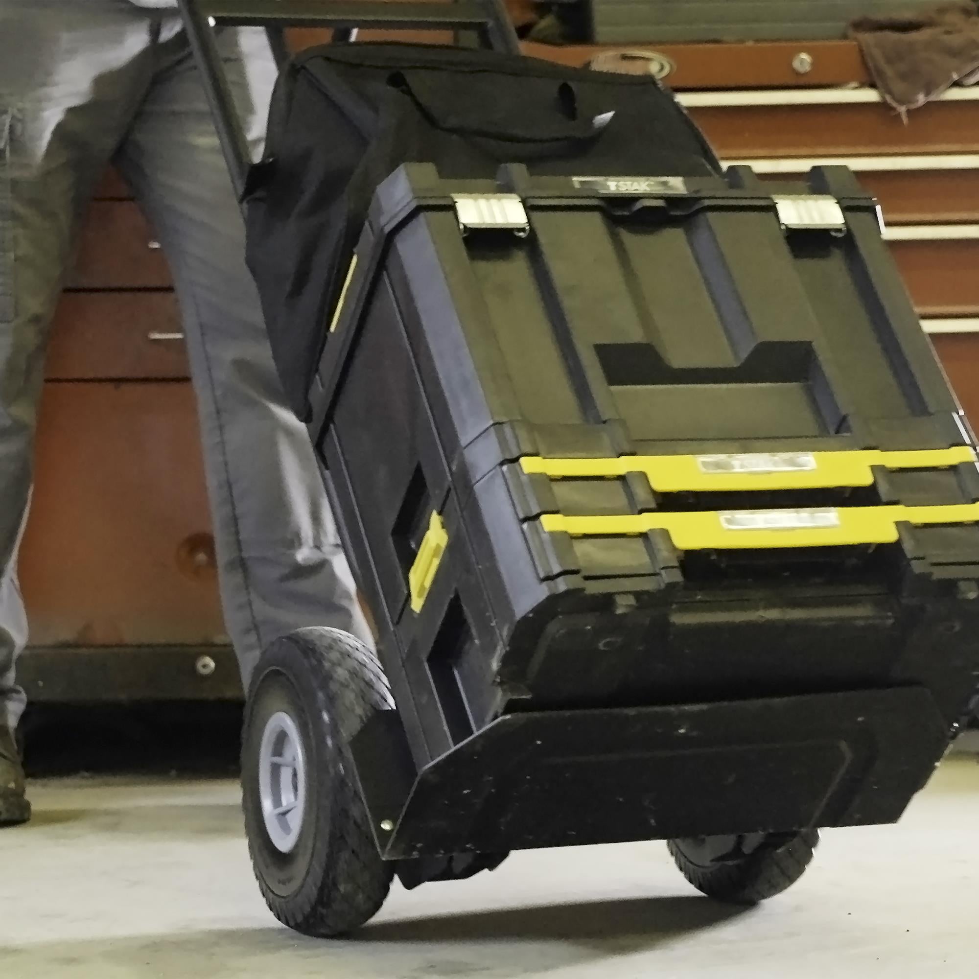COSCO Load Assist Hand Truck with P Handle and Flat Free Wheels