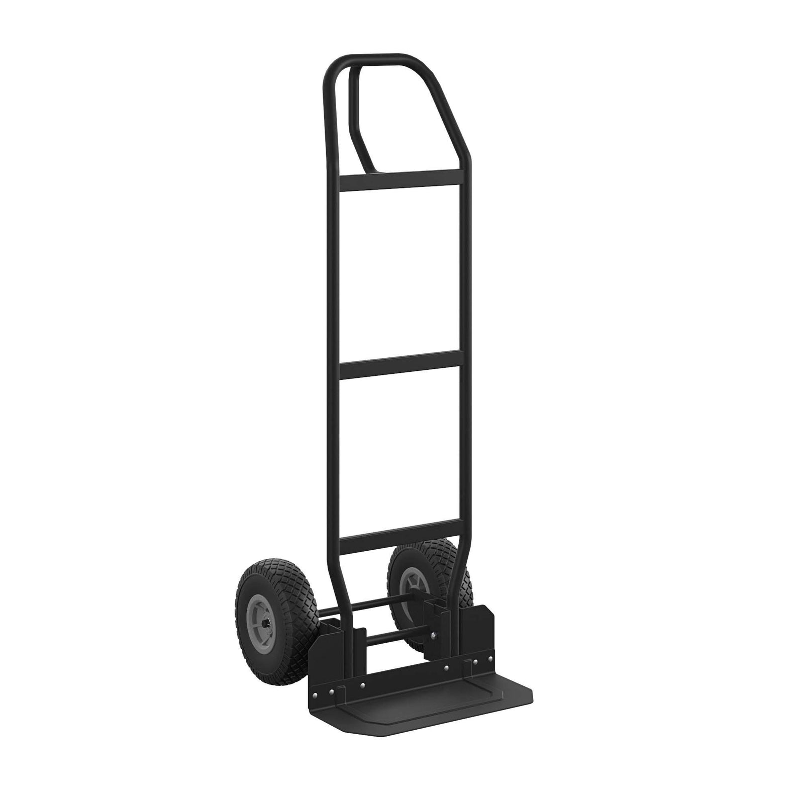 COSCO Load Assist Hand Truck with P Handle and Flat Free Wheels, 800lb capacity - Black