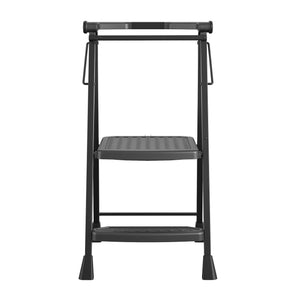 COSCO 2-Step Kitchen Stepper™ Folding Step Stool, Premium Safety Series, Ages 4+, Black - Black