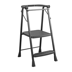 COSCO 2-Step Kitchen Stepper™ Folding Step Stool, Premium Safety Series, Ages 4+, Black - Black