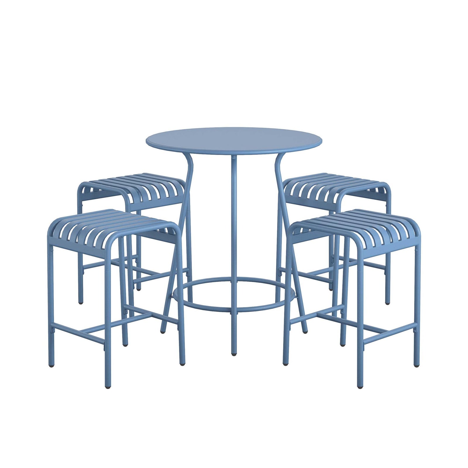 Ola 5-Piece High Dining Set by The Novogratz, French Blue - French Blue