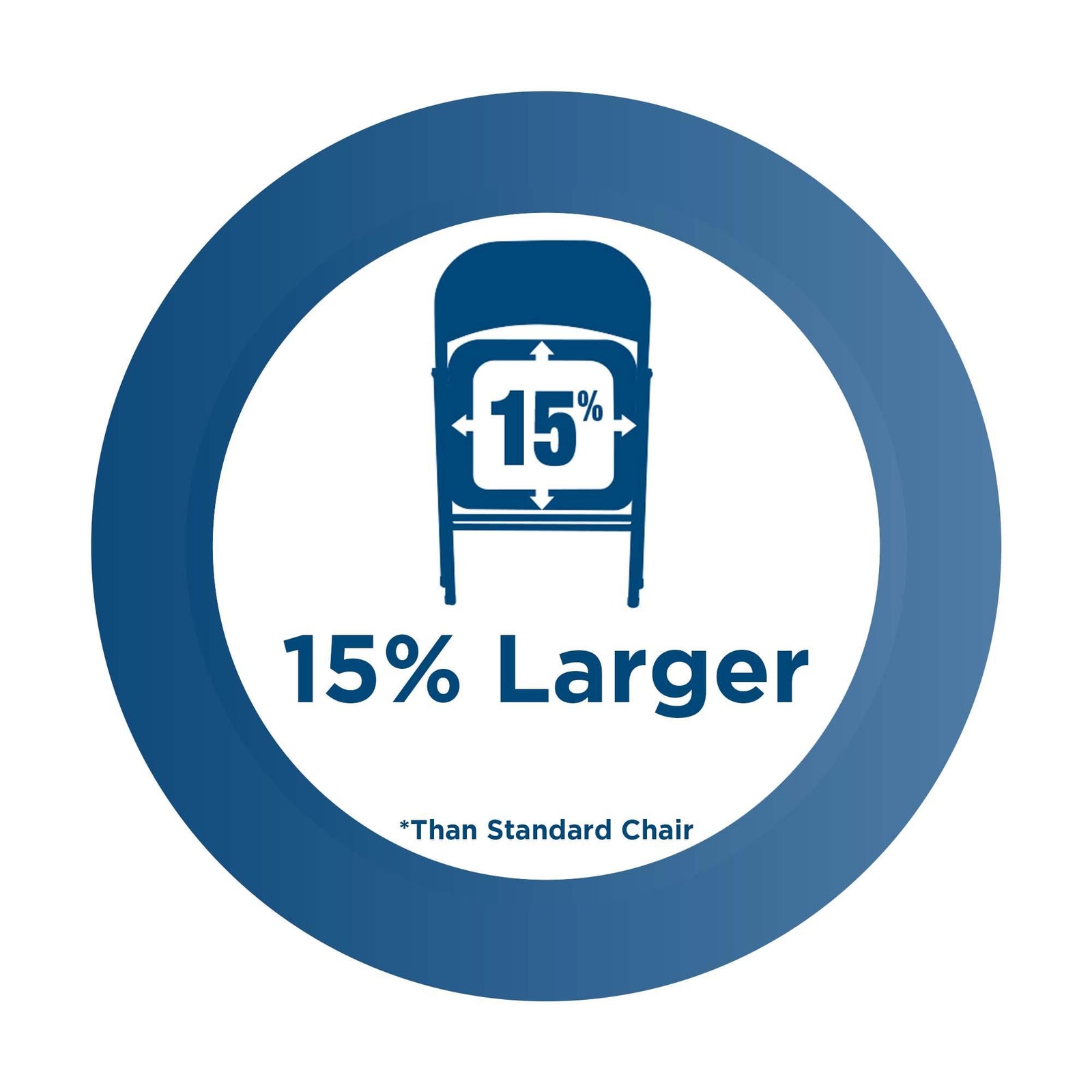 COSCO U-Leg Resin Folding Chair - White/Speckle Pewter