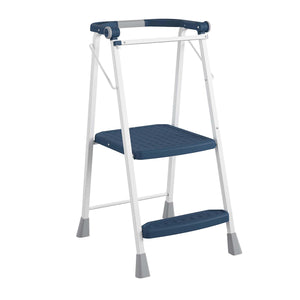 COSCO 2-Step Kitchen Stepper™ Folding Step Stool, Premium Safety Series, Ages 4+, Navy - Navy