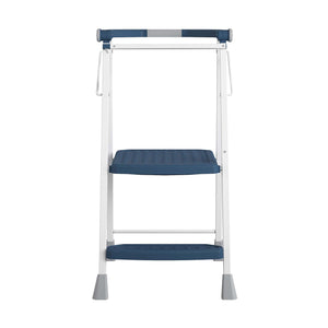 COSCO 2-Step Kitchen Stepper™ Folding Step Stool, Premium Safety Series, Ages 4+, Navy - Navy
