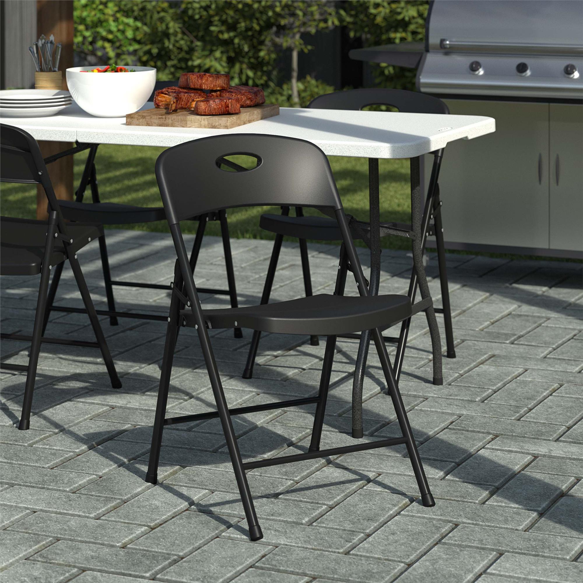 COSCO Folding Chairs, Solid Resin & Steel Frame, Indoor/Outdoor