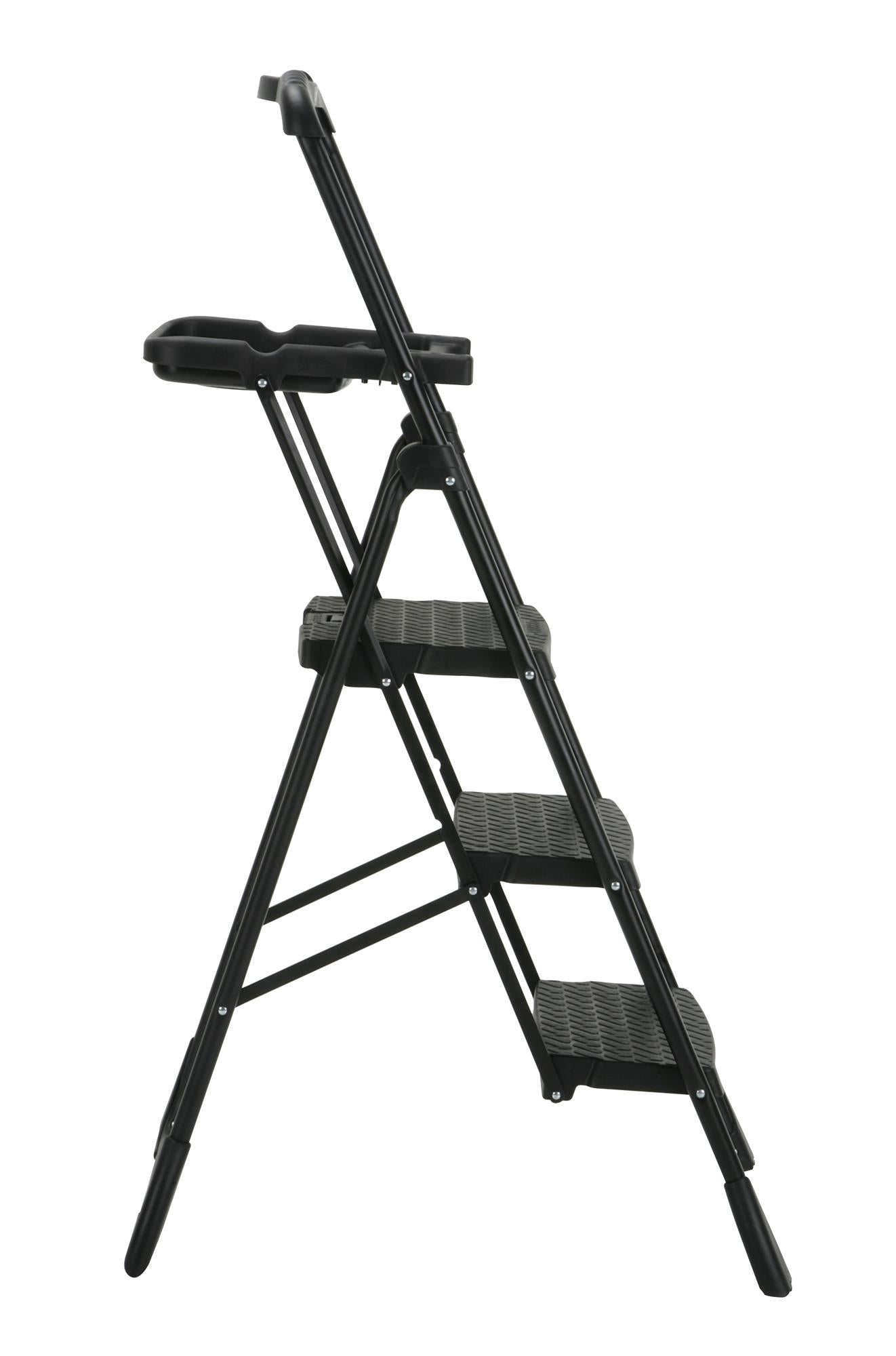 Three Step Step Stool 3-Step Folding Step Stool with Tray - Cosco