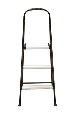 COSCO 3-Step Folding Step Stool with Rubber Hand Grip - Black
