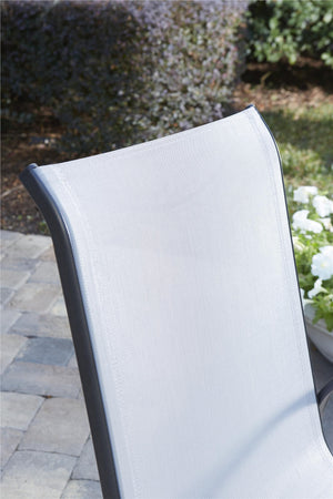 Paloma Steel Patio Dining Chairs - Gray