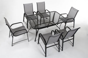Paloma Steel Patio Dining Chairs - Gray