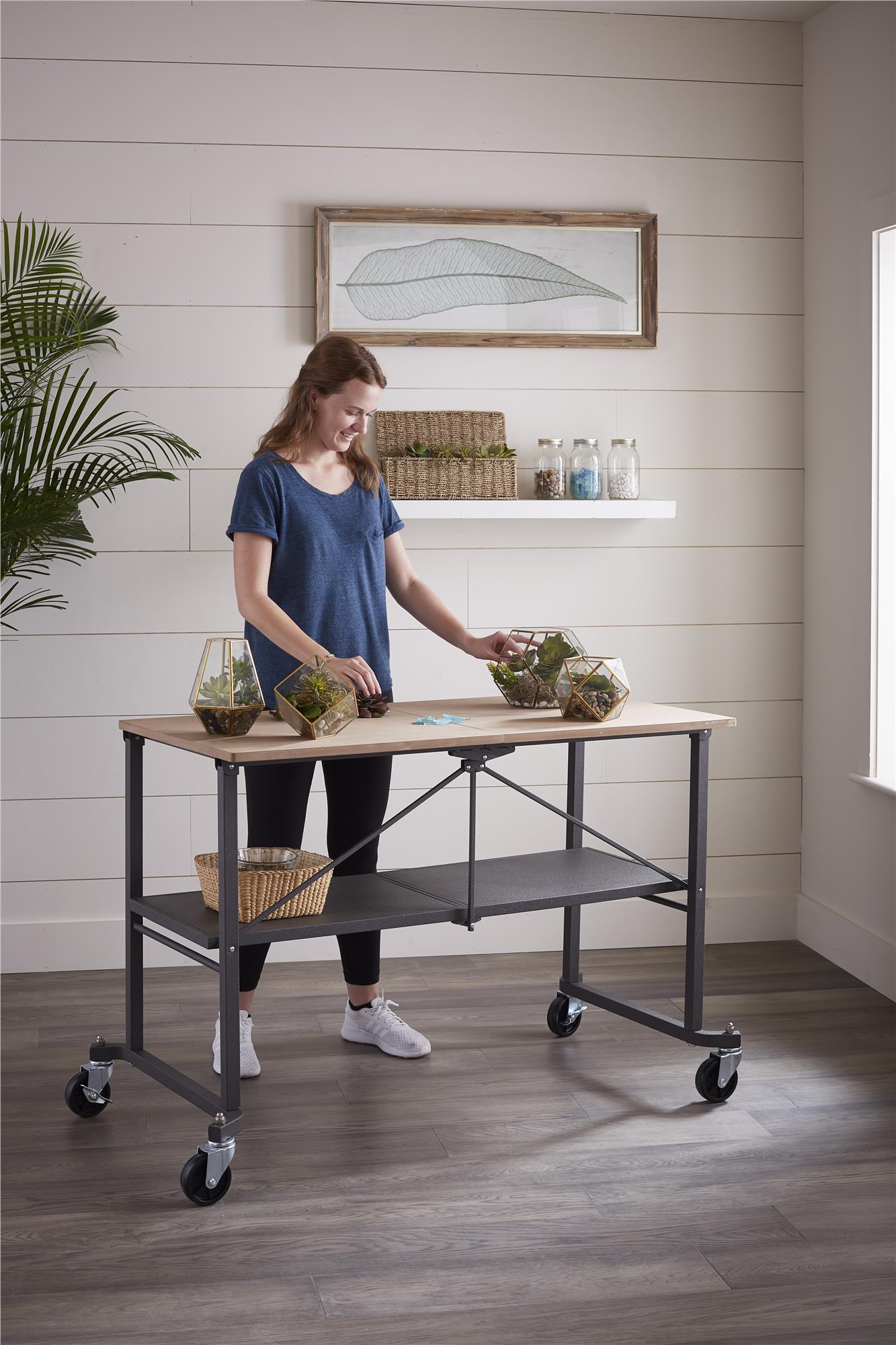SmartFold Portable Workbench / Folding Utility Table - Dark Gray