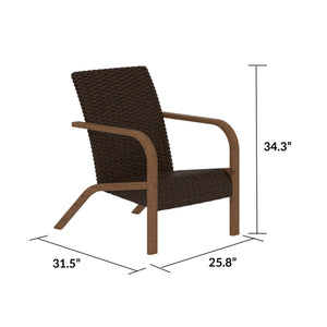 SmartWick Patio Lounge Chairs - Dark Brown