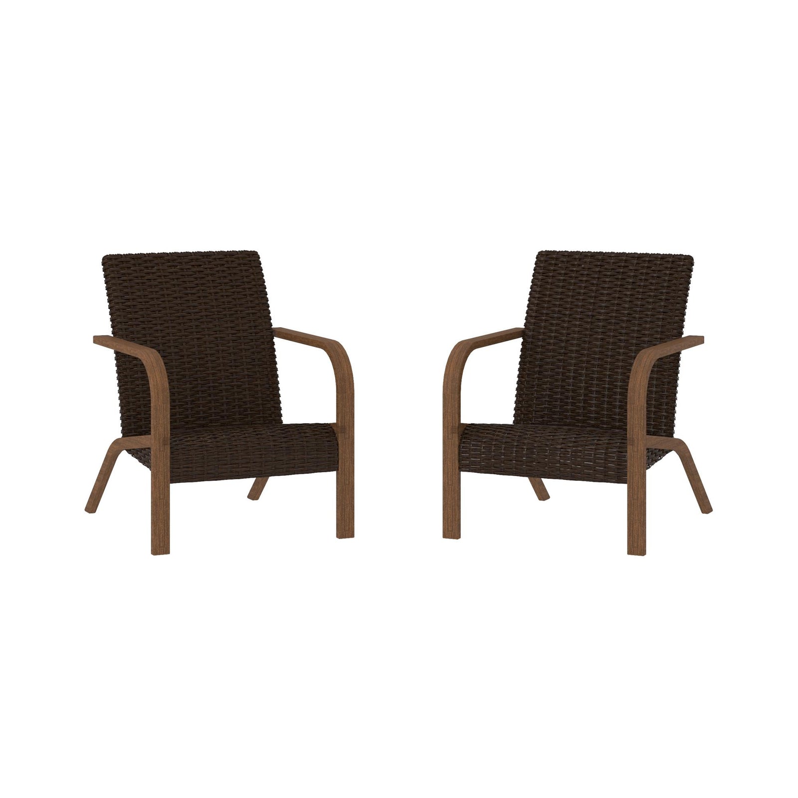 SmartWick Patio Lounge Chairs - Dark Brown