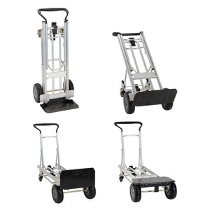 4-in-1 Folding Series Hand Truck with Flat-Free Wheels - Black - 1-Pack