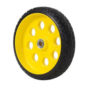 10 Inch Low Profile Replacement Wheels for Hand Trucks, Flat-Free - Yellow - 2-Pack