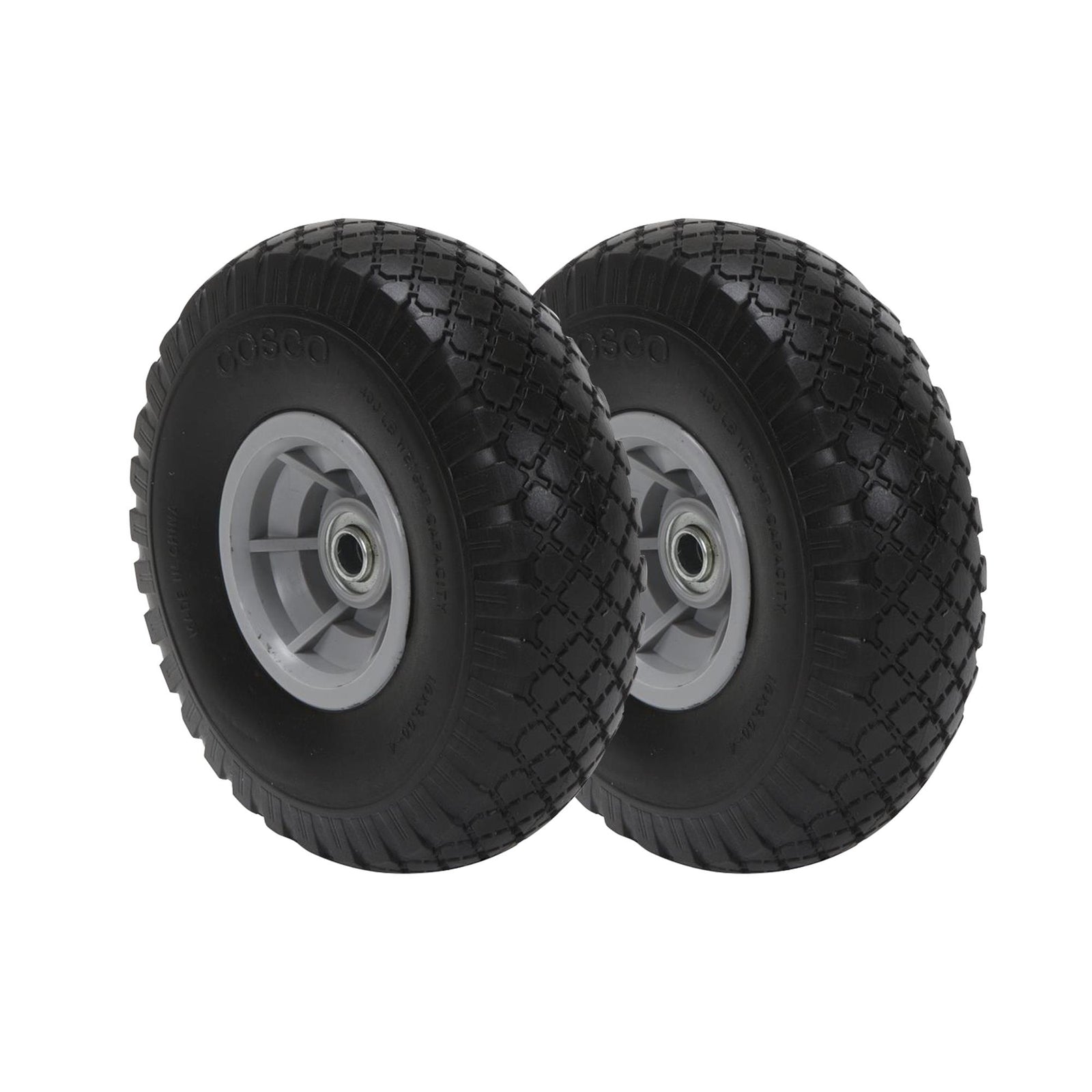 10-Inch Flat-Free Replacement Wheel for Hand Trucks - Black