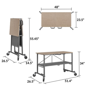SmartFold Portable Workbench / Folding Utility Table - Dark Gray - N/A