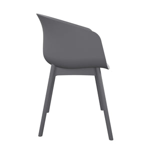 Novogratz York XL Dining Chairs - Charcoal - N/A