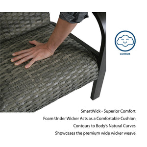 SmartWick Patio Lounge Chairs - Gray